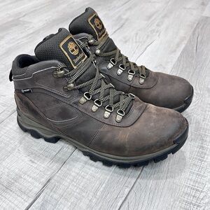 Timberland Mt. Maddsen Hiking Boots Mens Size 12 Brown Leather Waterproof 2730R